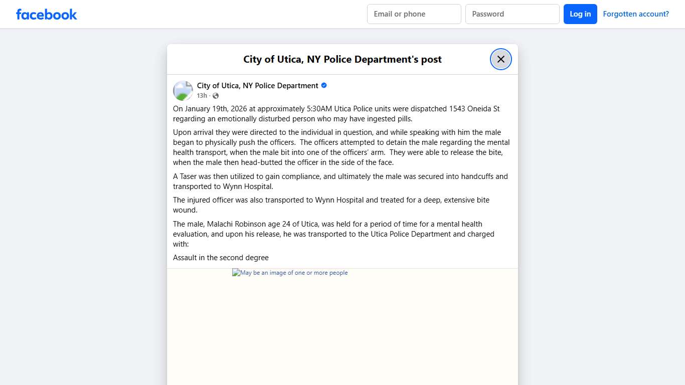 On January 19th,... - City of Utica, NY Police Department | Facebook