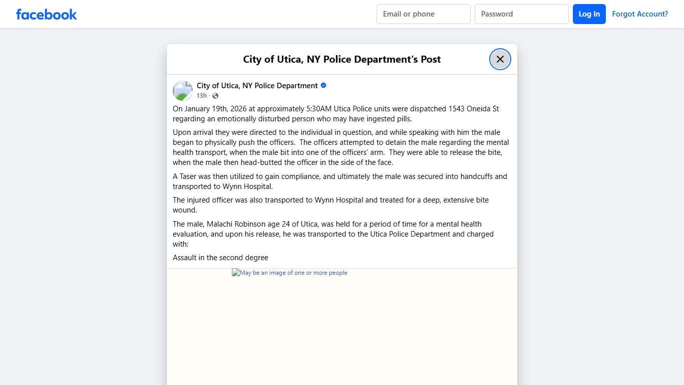 On January 19th,... - City of Utica, NY Police Department | Facebook